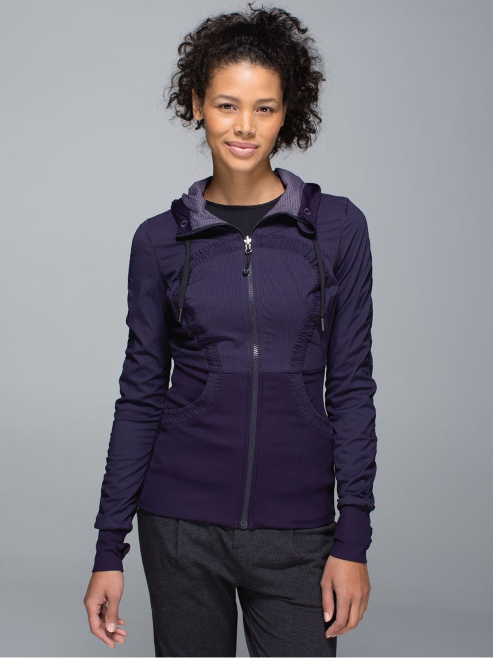 Lululemon Dance Studio Jacket III Size 8 Reversible Black Grape